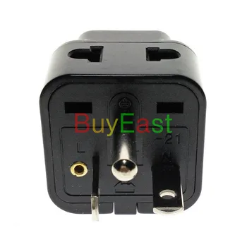 

Lot 2 Universal World to North American NEMA 6-20P US 2 IN 1 Electrical Plug Adapter convert AU/EU/UK/US/China/Japan...Black co
