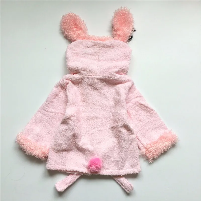 Детские халаты мультфильм кролик Лев Детей банный халат одежда для сна для мальчиков девочек банный халат реальные фото