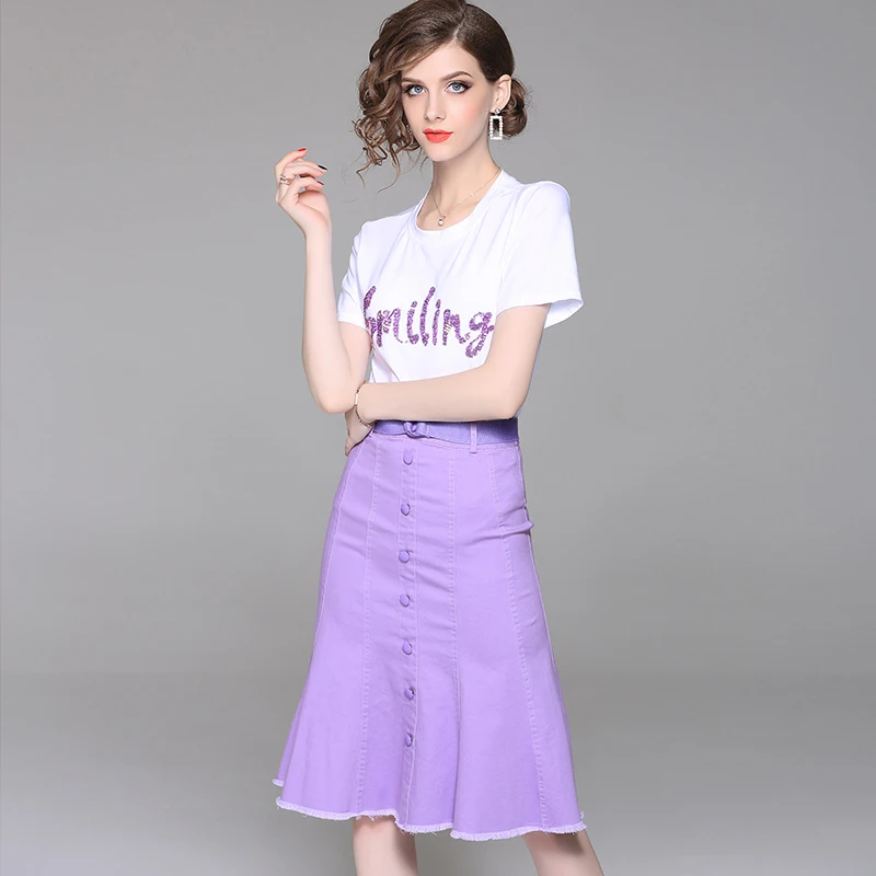 women Elegant summer Red two piece skirt set 2018 Womens ladies Formal