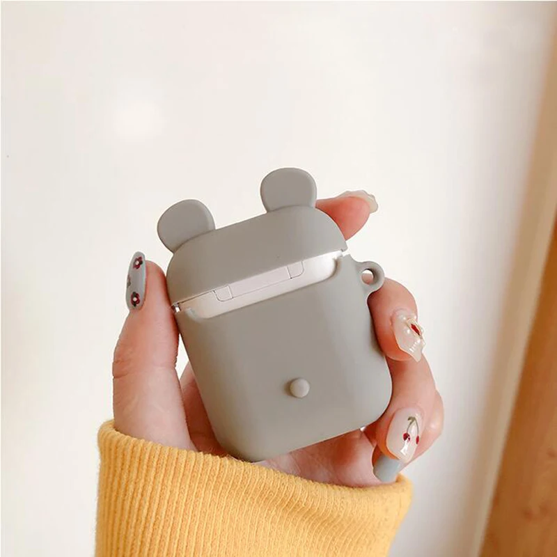 HDFLYXHJ мягкий чехол с мультяшными животными для Airpods милым 3D медведем Тоторо