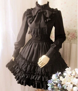 Милая юбка принцессы в стиле Лолиты; шифоновый эластичный пояс; Многослойная юбка принцессы; ZJY019 - Цвет: black 65cm