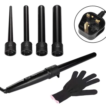 

Best Sell 5-in-1 Hair Curler Curling Wand Set Curling Tongs Curling Iron with 5 Interchangeable Barrels and Heat Resistant Glove