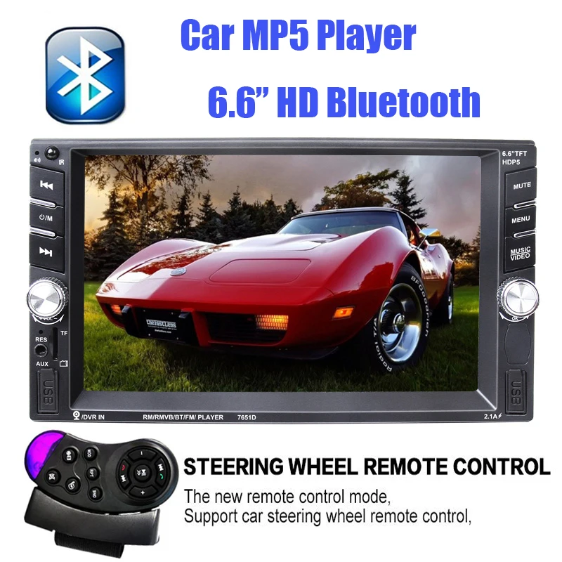 2 Din Car Radio MP5 Player 6 6 HD Touch Screen Bluetooth font b Phone b