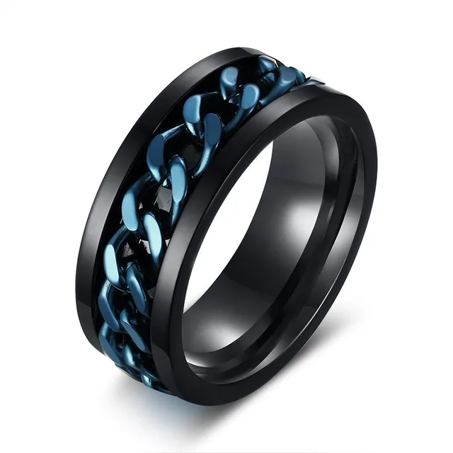 Acier inoxydable Coloré Spinner Chaîne Bague Mariage Band pour Hommes Femmes Taille 7-12 Acier inoxydable Coloré Spinner Chaîne Bague Mariage Band pour Hommes Femmes Taille 7-12