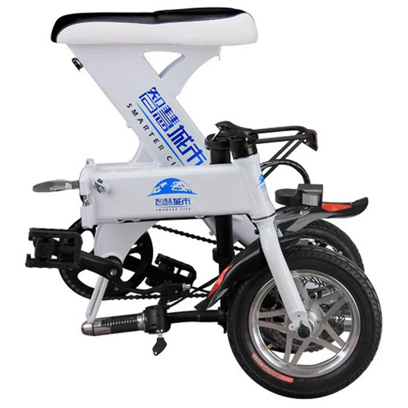Top Foldable Electric Bike 36V 350w 8AH 12inch Cycle Lithium Battery Electric Bicycle Front and Back Disc Brake Ebike 1
