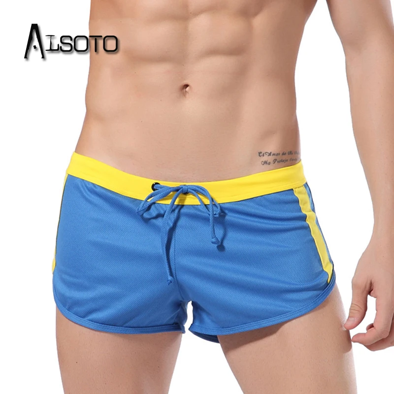 Summer shorts men Sexy solid color board beach fitness plus size
