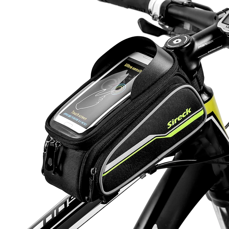 Sireck сумка для горного велосипеда аксессуары Передняя сумка для велосипеда 6,2 дюймов чехол для телефона сенсорный экран велосипедная рамка сумка