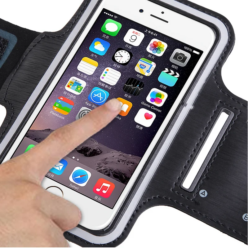Goede Idools running jogging sport waterdicht armbanden case ontworpen voor apple iphone 5 5 s 5se 5c 4 4 s armband mobiele telefoon tassen