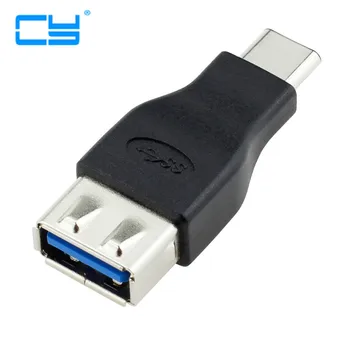 

10pcs pport 5V3A High Power USB-C USB 3.1 Type C Type-C to USB 3.0 Female OTG Adapter Connector Adaptor SuperSpeed Black or Blue