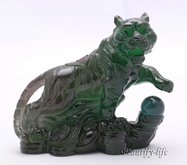 

Green Tiger, Lucky Charms, Chinese zodiac, Shenxiao,Allochroic Mascot, fengshui Ornament,novel gifts, Tea pet, S1015Ahu