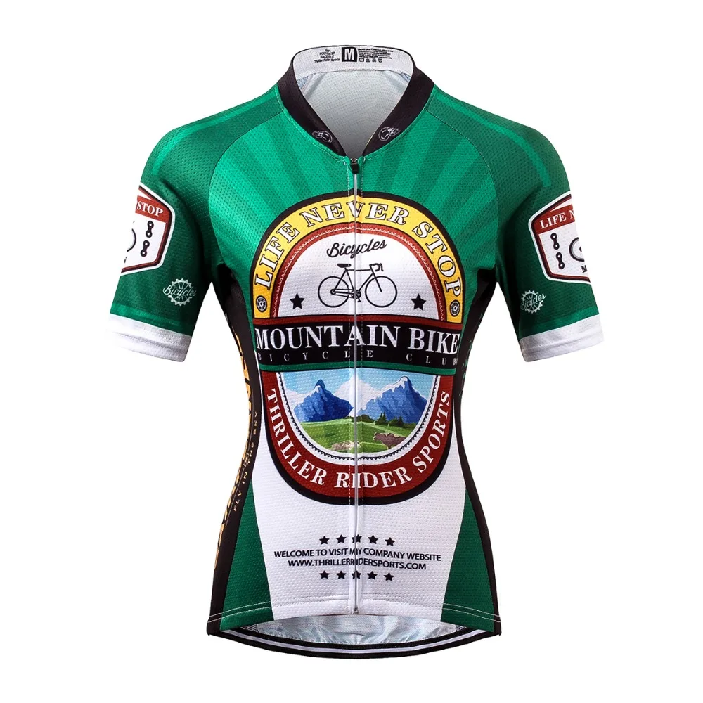 

THRILLER RIDER SPORTS TRS-W0025 Womens Cycling Jersey Cycling Clothing Bike Shirt Size S to 5XL
