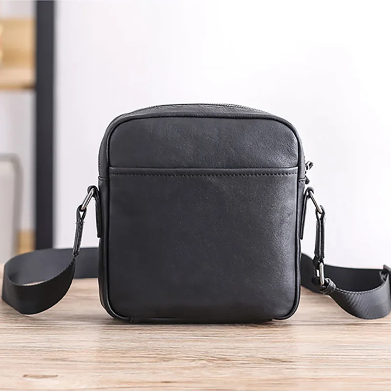 US $43.00 Aetoo Single Shoulder Bag Male Leather Casual Vertical Crossbody Bag Fashion Trend Head Layer Cowhide Mens Small Bag