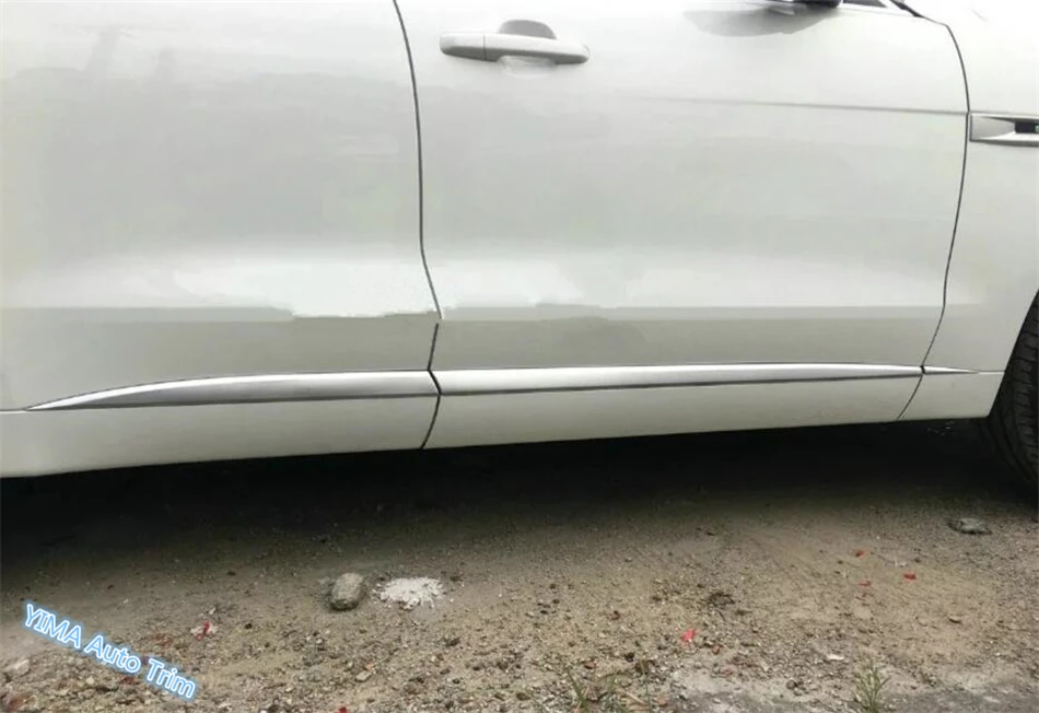 

Molding Garnish ! For Jaguar F-Pace 2017 ABS Car Decoration Outer Door Body Molding Lid Protective Plate Cover Trim 6 Piece
