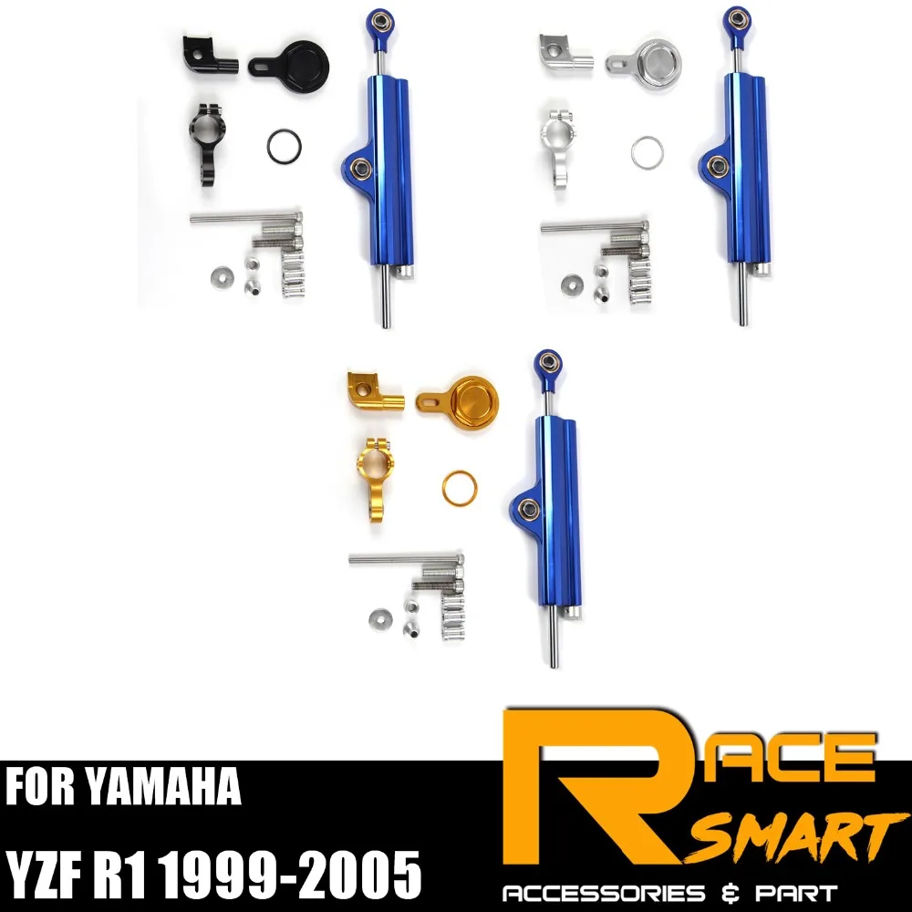 

For YAMAHA YZF R1 1999 - 2005 R-1 R 1 Steering Damper Stabilizer Kit Motorcycle accessories CNC 2000 2001 2002 2003 2004