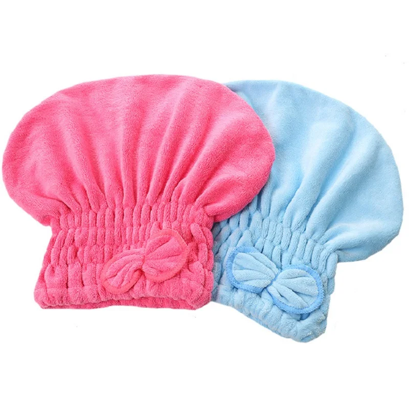WLIARLEO Hair Towel Women Towels Coral Velvet Pink,Blue Bathroom Super