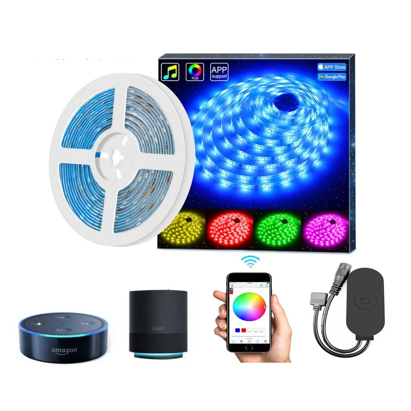 Светодиодная ленсветильник Dream Color LED Strip s встроенная ИС с приложением на 16 4 фута/5