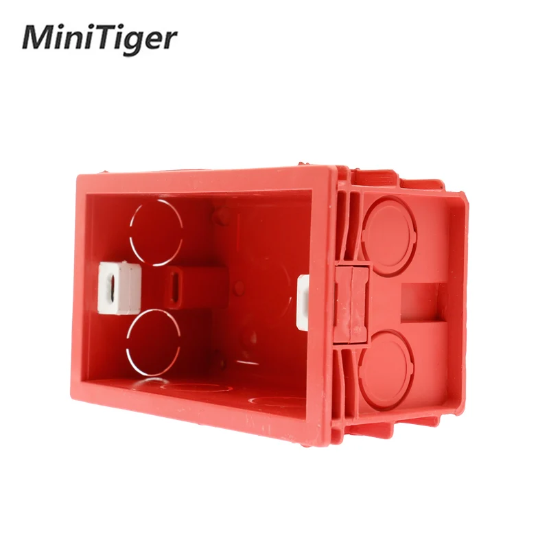 Minitiger 101 мм* 67 мм стандарт США внутренняя Монтажная коробка Задняя кассета для 118 мм* 72 мм стандартный настенный сенсорный выключатель и USB разъем