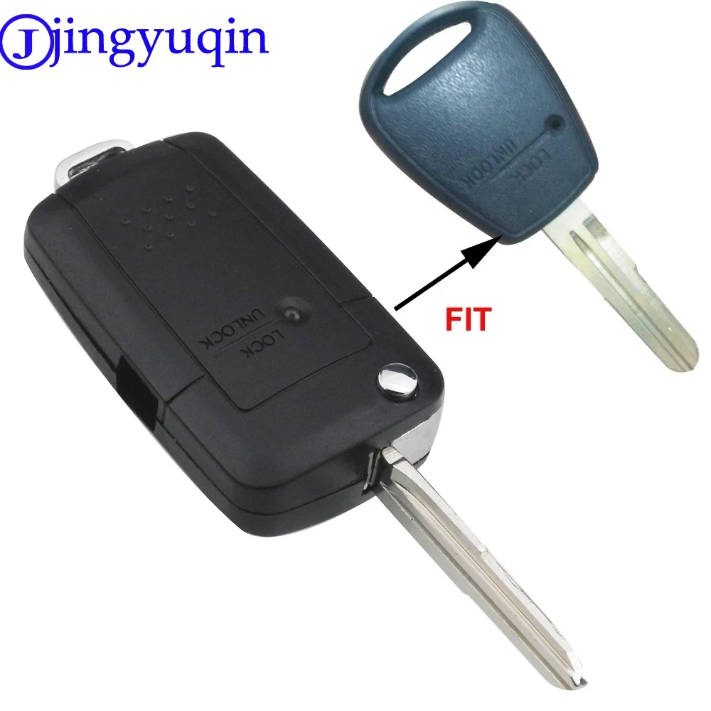 

jingyuqin 1 Button Remote Folding Flid Key Case Cover Shell For Hyundai Getz Accent for Kia Rio Picanto Carens