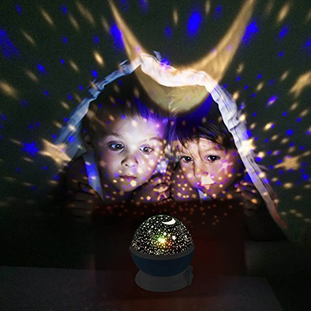 Звездный проектор детский Ночной светильник светодиодный Романтический вращающийся Ночной светильник 8 режимов меняющийся мигающий Звездное небо комнатный светильник для детей