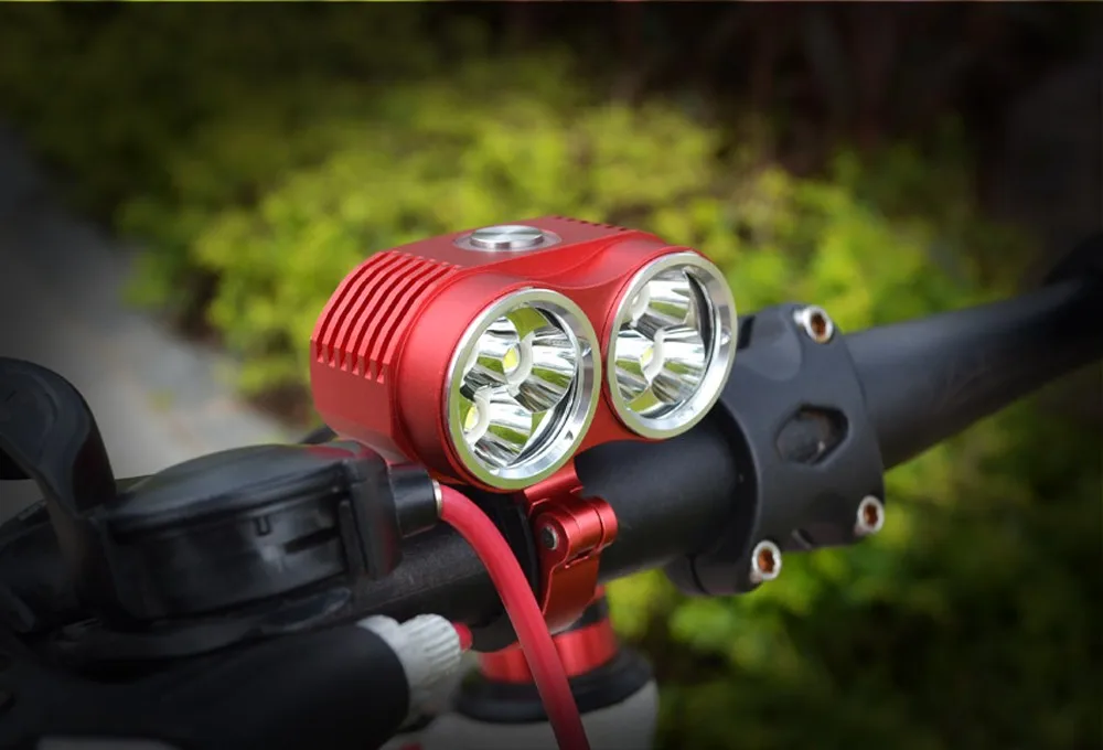 Walkefire велосипедный фонарь велосипедный светильник 10000лм 6 x XM-L T6 светодиодный велосипедный светильник 3 режима 3 в 1 двойной головной водонепроницаемый велосипедный фонарь