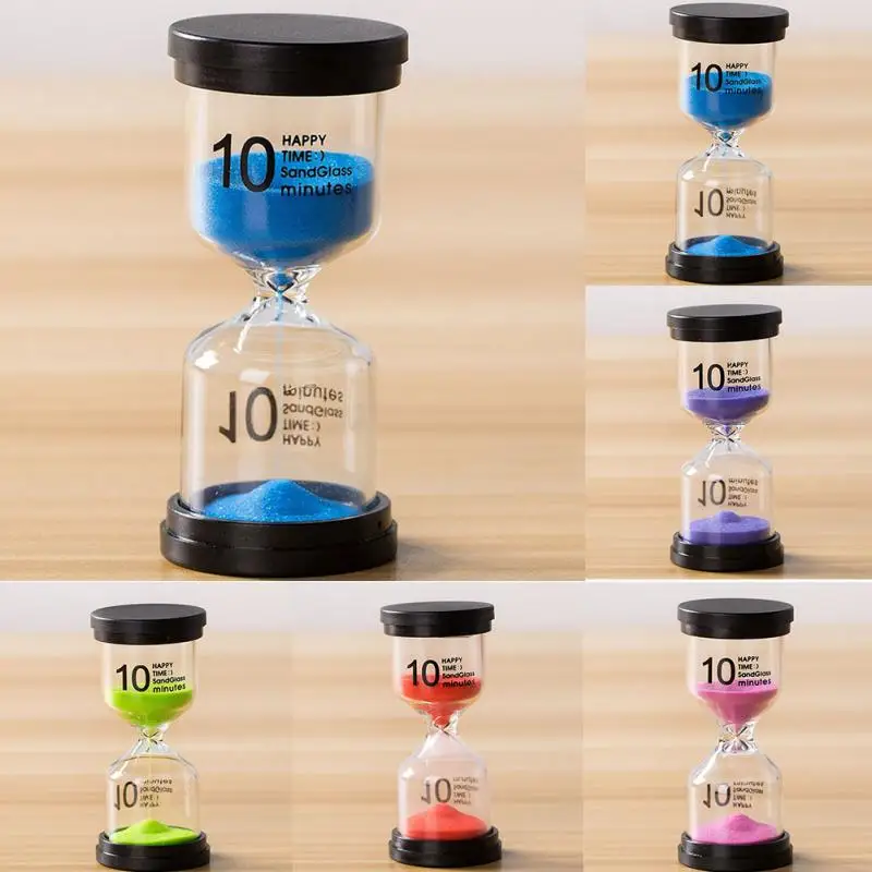 5/10/15/30 Minutes Hourglass Sand Timer Color Glass Sandglass Sand Clock Children Kids Gift Home Decoration