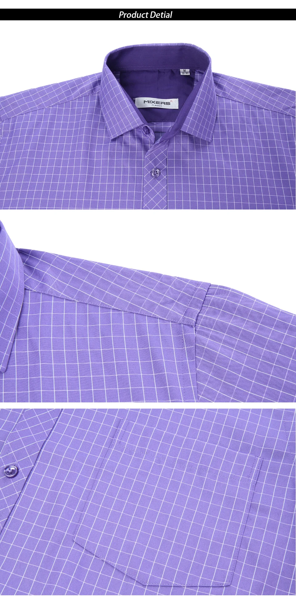 Новое поступление 2018 торжественное платье рубашка Для мужчин с длинными рукавами высокое качество классический фиолетовый Повседневное
