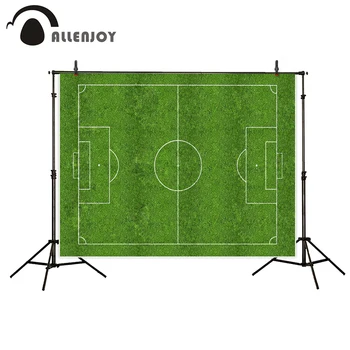 

Allenjoy soccer field photography background football sport playground backdrop photobooth photo prop photocall decor