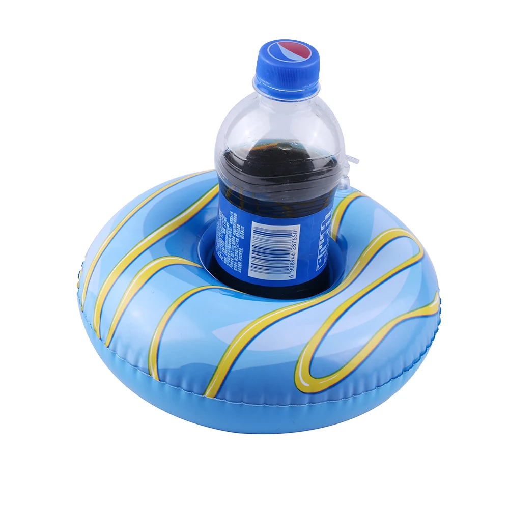 Бассейн поплавок держатель стакана для напитков надувные плавающие чашки держатель плавательный круг бассейн вечерние игрушки для воды украшения надувные игрушки для бассейна - Цвет: Blue circle