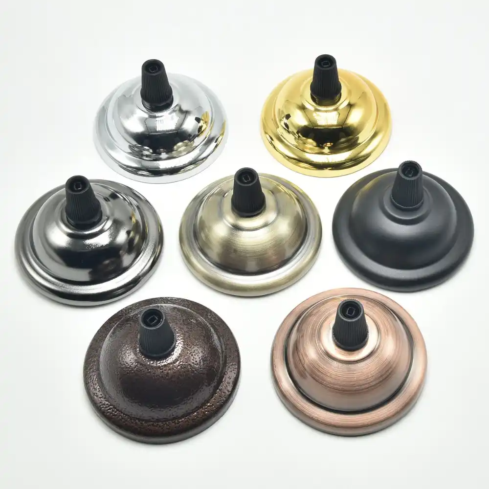 Vintage Sockets Lamp Bases Ceiling Plate 68mm Diameter Antique Ceiling Rose Hook Plate Fitting 6pcs