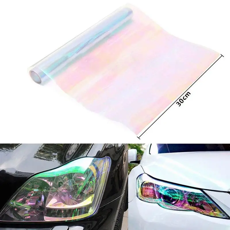 100x30cm Sunproof Waterproof Auto Headlight Protective Film Chameleon Color Sticker Vinyl Wrap Adhesive Roll Sticking Sheet