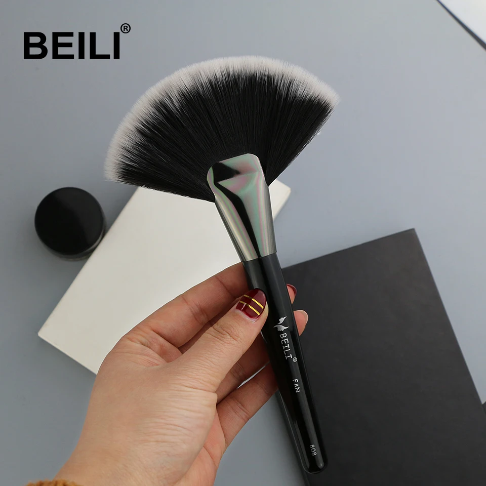 BEILI 1 piece Big fan brush Highlight Blusher Contour Synthetic hair