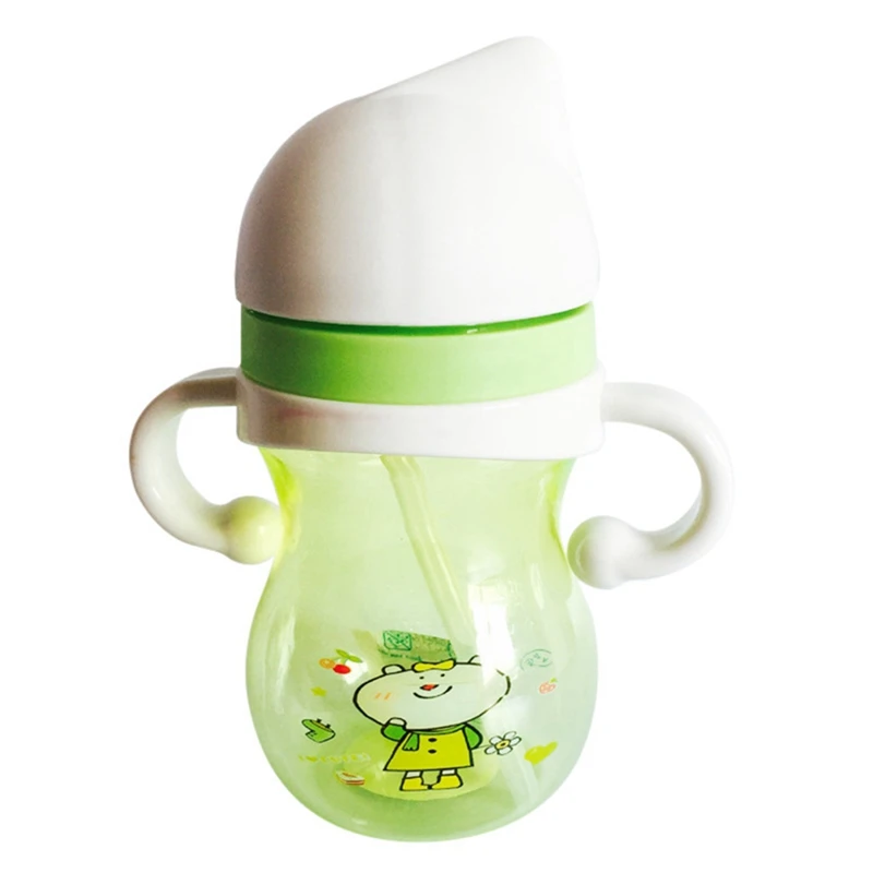 

Baby's Learning Drinking Water Bottles Feeding Sippy Cups With Handles And Strap Newborns Kids Cute Cartoon Leakproof Cup