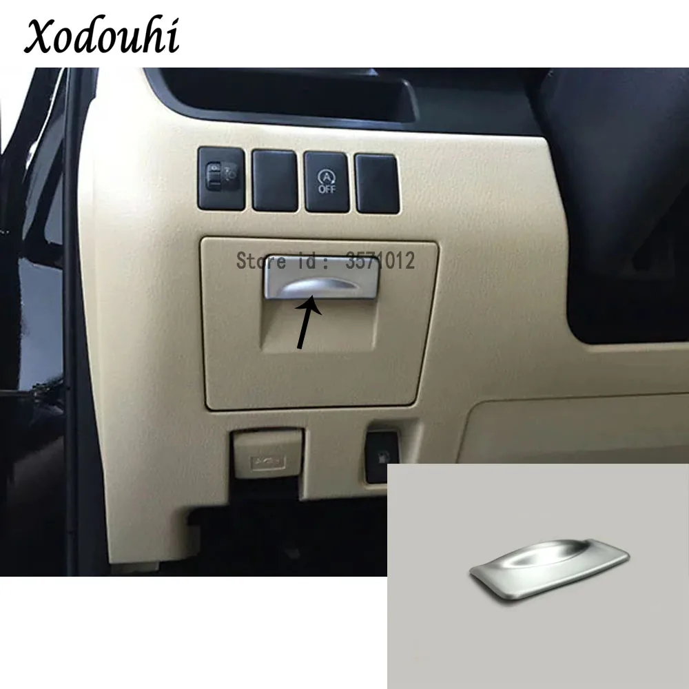 For Toyota Highlander 2015 2016 2017 car styling ABS chrome pilot drive storage cover Glove box case trim lamp panel handle 1pcs |