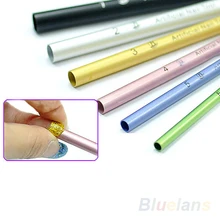 6pcs C Curve Metal Rod Sticks French Acrylic Nail Art Tips Shaping Stick Manicure Tool