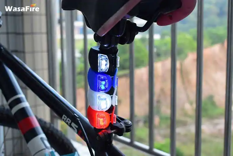 Горячая Распродажа, WasaFire силиконовый, для велосипеда и велосипедного спорта, головной передний задний колесный светодиодный светильник, мигающие защитные лампы, велосипедный светильник, Аксессуары для велосипеда