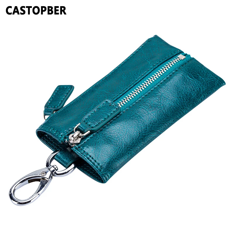 Vintage Multifunction Key Wallet Organizer Split Leather Coin Purse Men