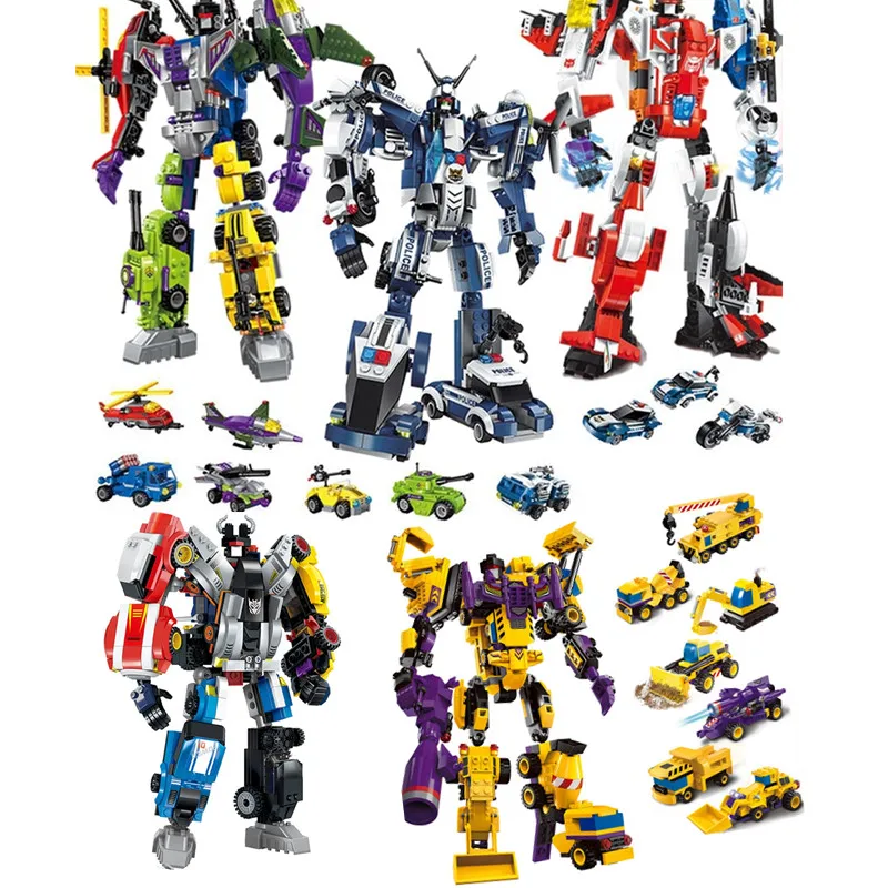 

Enlighten War Blocks Vehicles Tank Building Bricks Toys Transformed Robot Boys Birthday Gifts For Kids 8 or 6 IN One