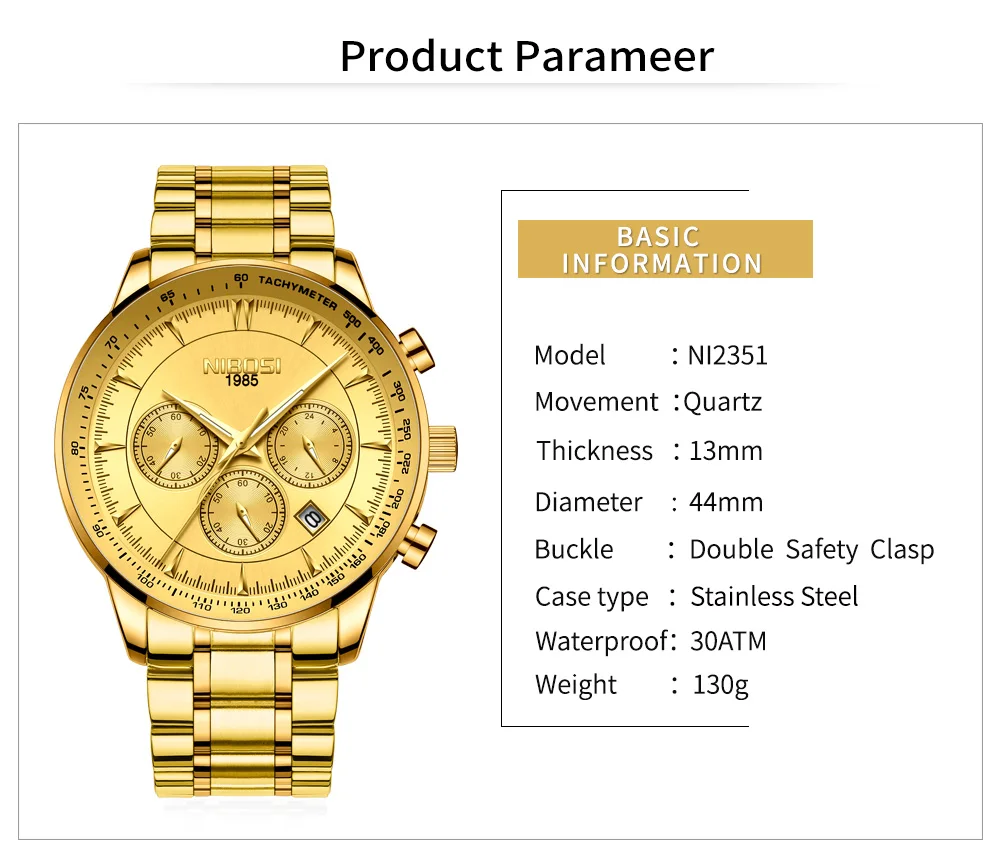 Relogio Masculino NIBOSI Quartz Watches Men Steel Band Men Watches 2018 Luxury Brand Waterproof Wrist Watches For Men Brand Saat (3)