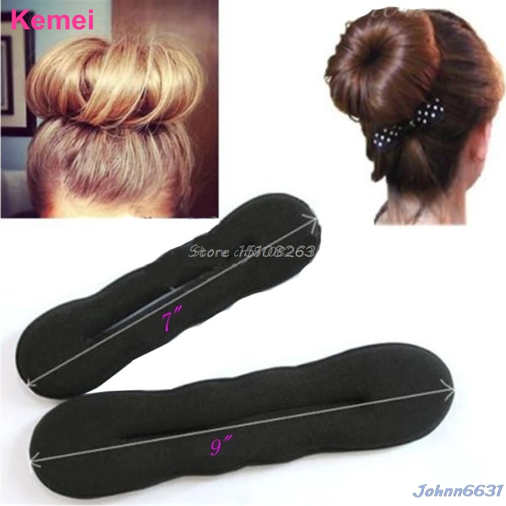 1 قطعة ماجيك الإسفنج كليب رغوة دونات تصفيف الشعر كعكة صانع بكرة أداة حلقة تطور 2 الحجم # Y207E # حار بيع