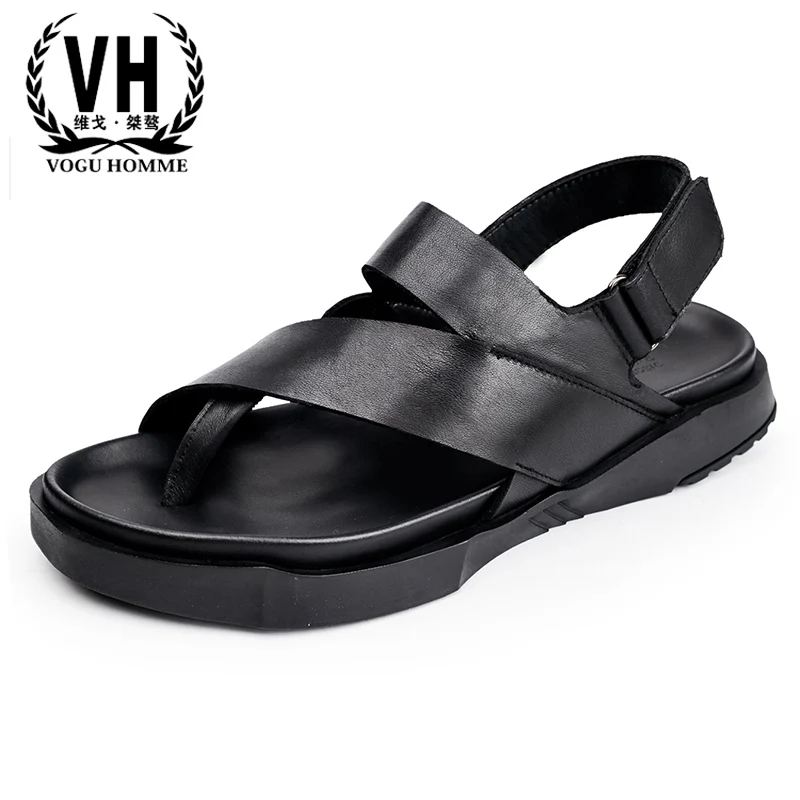 

summer Genuine Leather sandals male Rome shoes men's leisure breathable Sneakers Slippers men Flip Flops Shoes beach outdoor