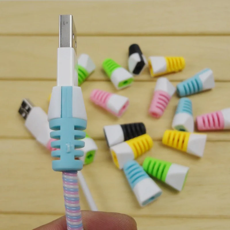 

1/ 6/ 10pcs Charging Cable Protector Saver Cover Connectors For Phone USB Charger Cable Cord USB Earphone Cover