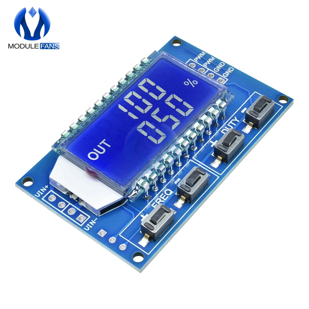 Генератор сигналов PWM частота импульсов рабочий цикл регулируемый модуль ЖК-дисплей Дисплей 1Hz-150Khz 3,3 V-30 V PWM плата Модуль гибкий кабель