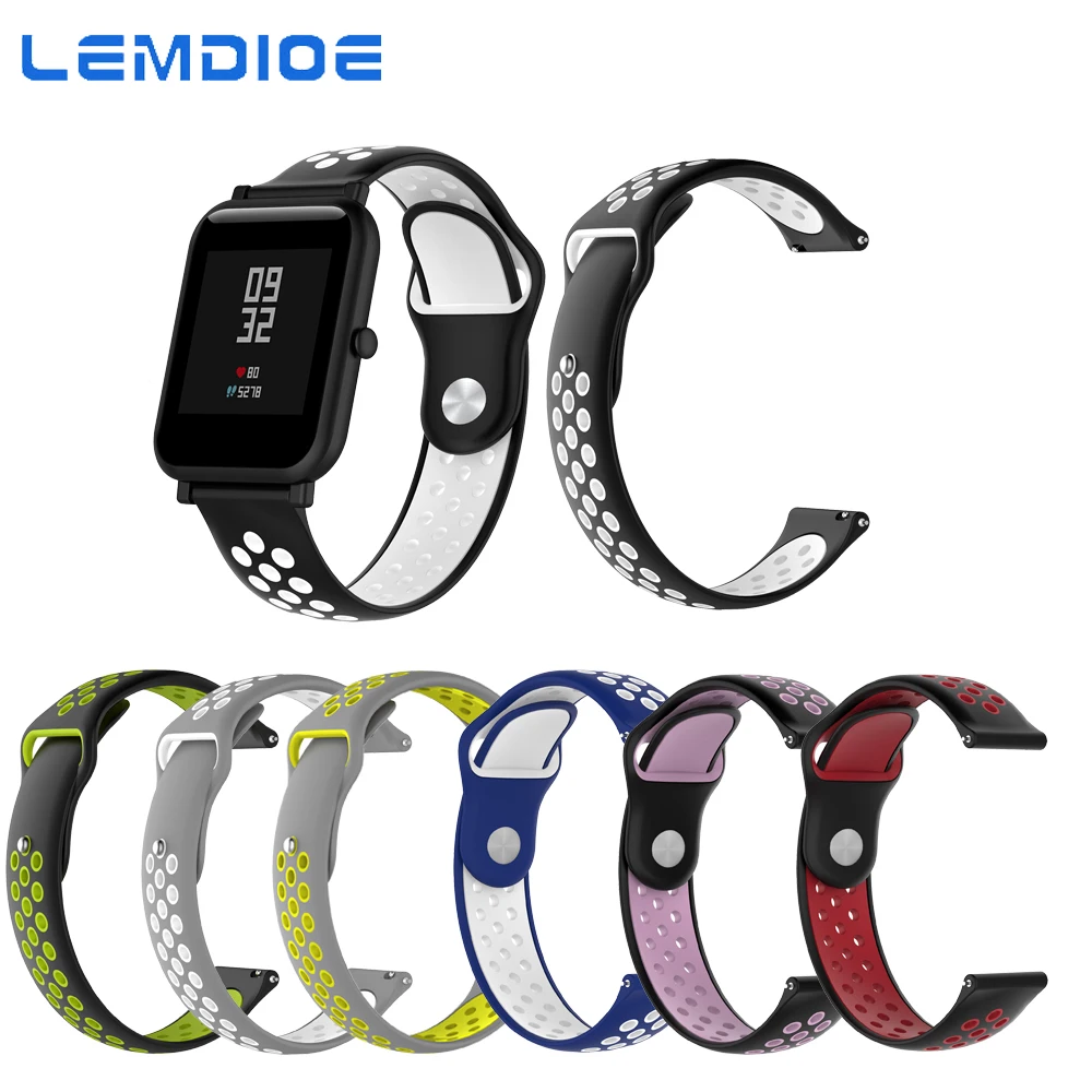 LEMDIOE оригинальный Смарт-браслет для Xiao mi Amazfit ремешок Bip мягкий спортивный