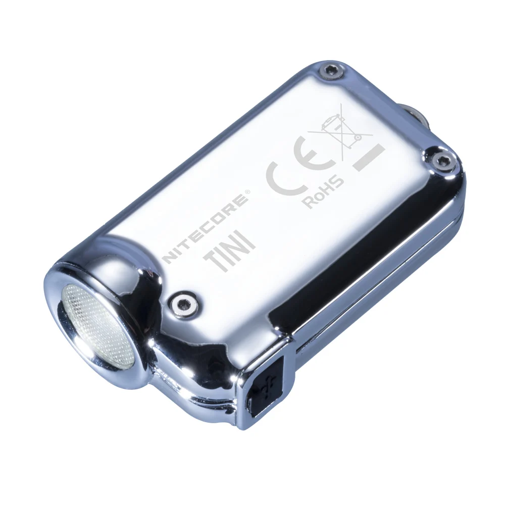 NITECORE TINISS CU металлический брелок-светильник, встроенный в 283 мАч, литий-ионный аккумулятор, микро USB Перезаряжаемый мини-светильник для повседневного использования - Испускаемый цвет: GLACIER