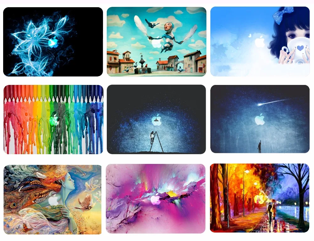 

Fashion Pattern Protective Hard Shell Case Keyboard Cover Skin Set For 11 12 13 15"Apple Macbook Air Pro Retina Touch Bar CF