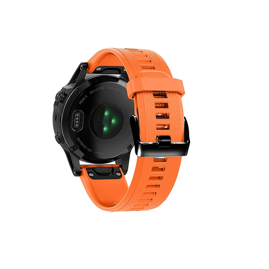 Ремешок для часов 22 мм для Garmin Fenix 5 Plus/Forerunner 935/Instinct Watch Quick Release силиконовый ремешок Easyfit - Цвет ремешка: Orange