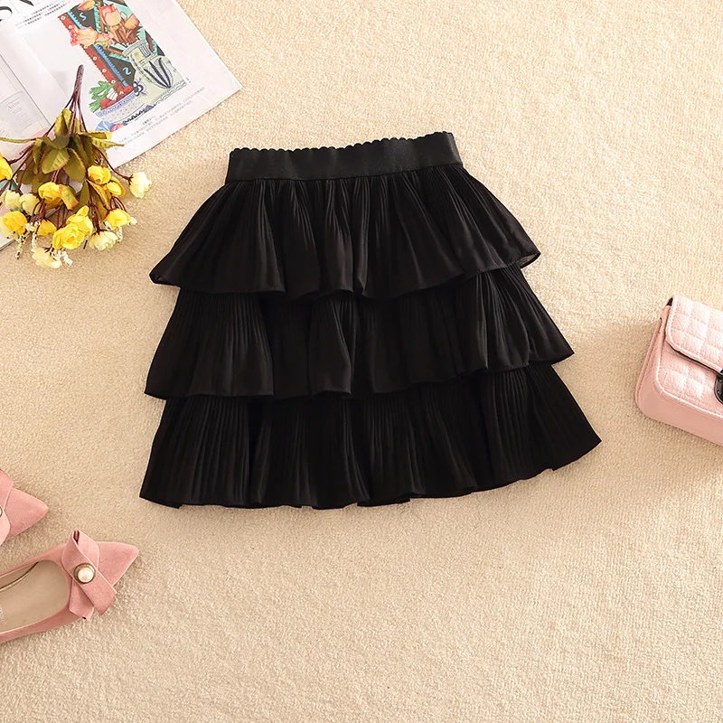 Cena NiceMix 2019 wiosna jesień spódnice nowe słodkie świeże stałe kolor kaskadowe ruffles mesh wysokiej talii plisowane mini ciasto kobiety spódnice