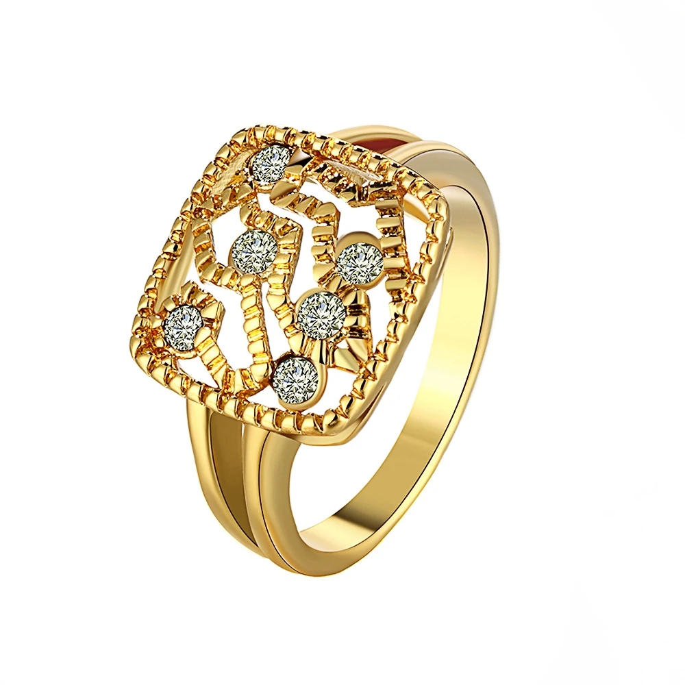 www.semashow.com : Buy White Simulated Diamond Jewelry Sale Rose Gold Plated Square Shaped Ring ...