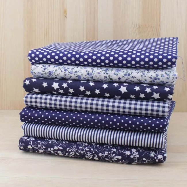 

Navy cheap diy felt cotton fabrics cloth dolls for sewing upholstery bag crafts printed material tissu textile patchwork fabric
