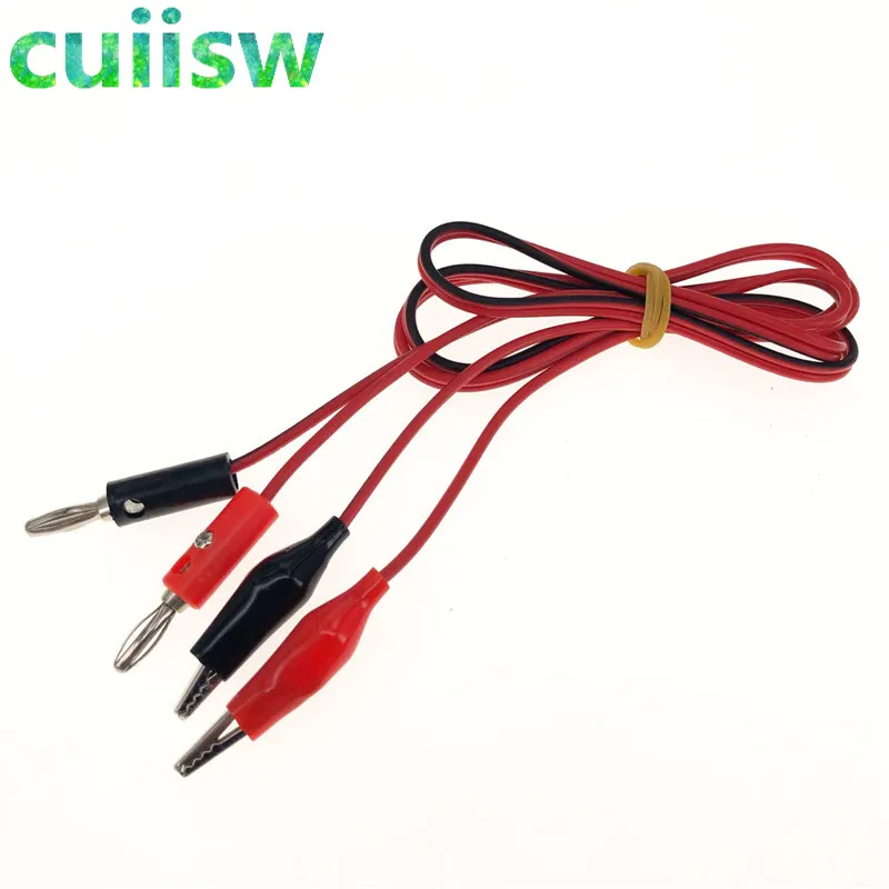 

1 Pair Alligator Testing Cord Lead Clip to Banana Plug for Multimeter Test